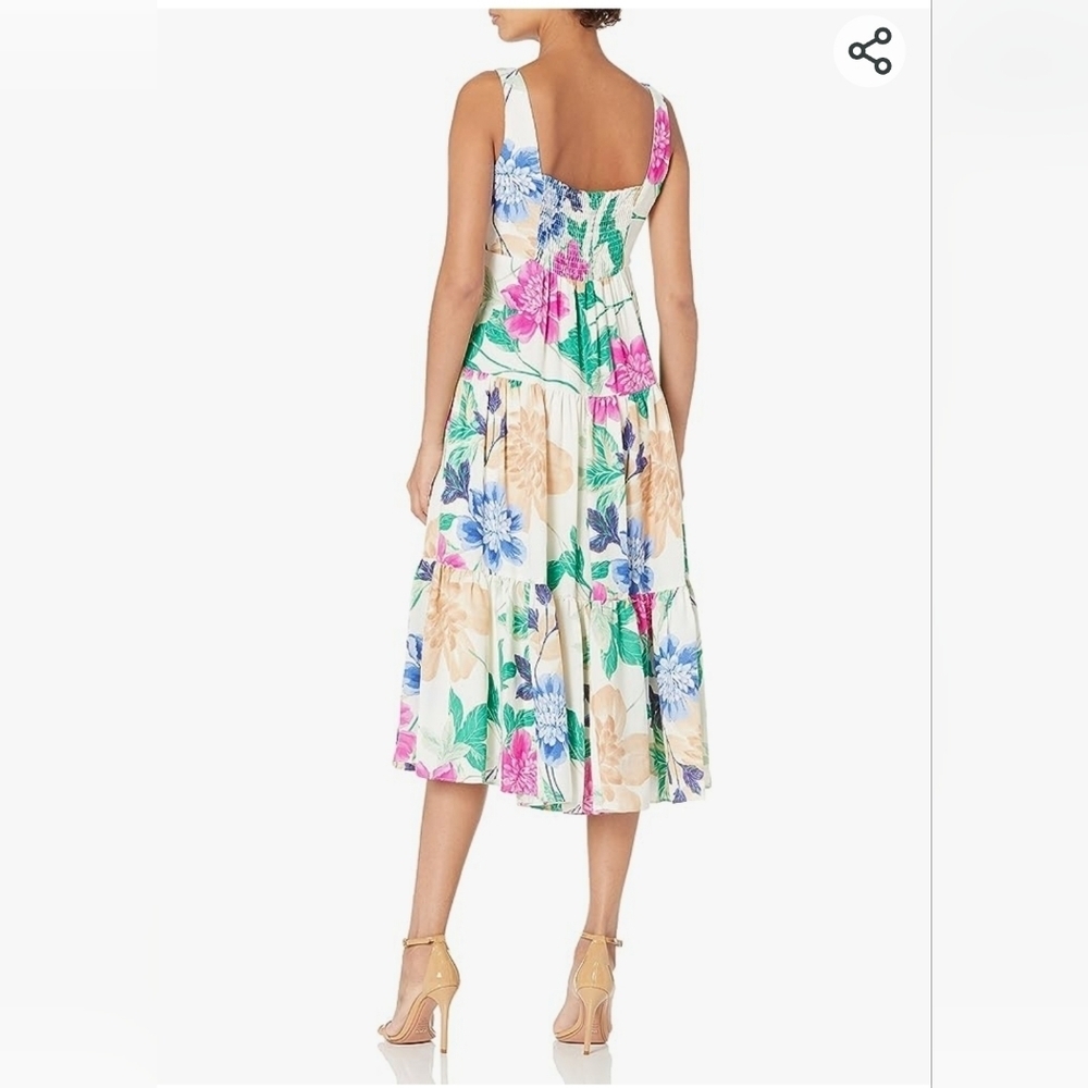 Taylor Dress Sleeveless Floral Print Midi Dress Sz 2 - Picture 7 of 7